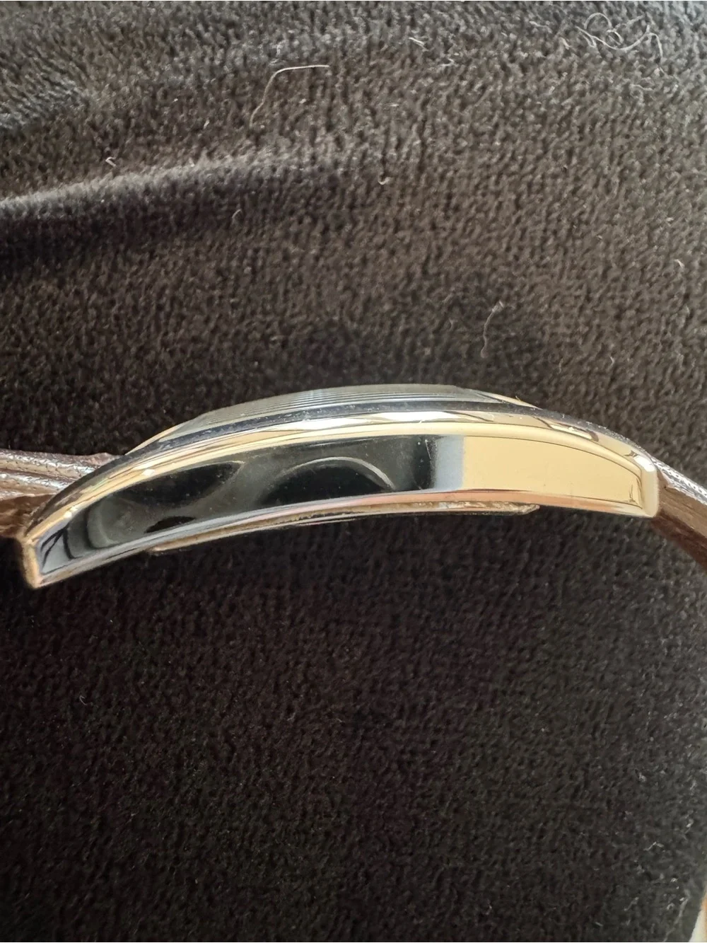 Coach Silver-Tone Case Watch Lexington Buffalo Leather Strap - Excellent